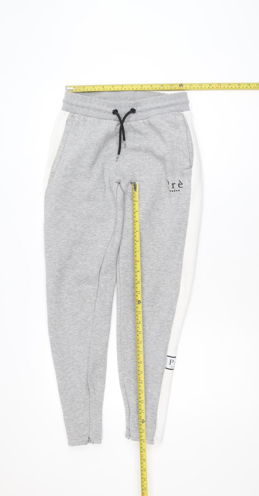 Prè London Men's Grey Jogger Trousers S Regular Fit