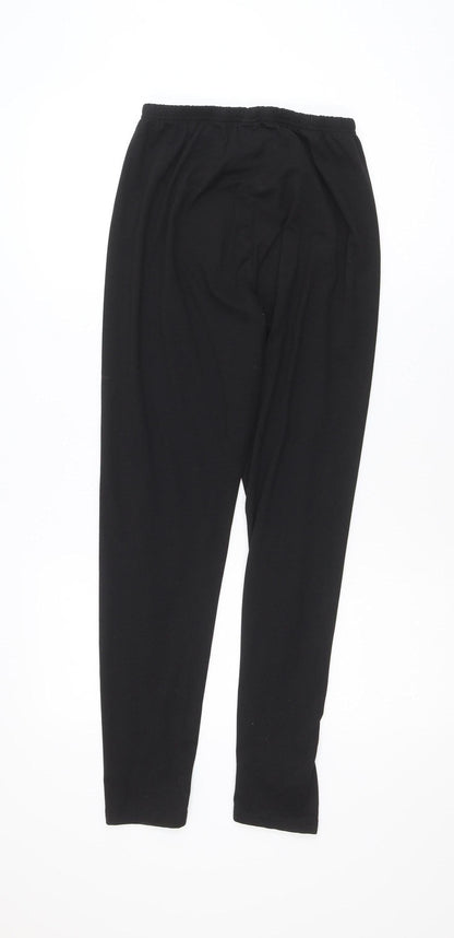 SHEIN Women Black M Ankle Leggings 90% Polyester Stretch