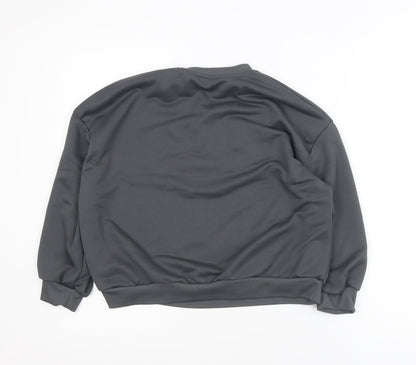 SUMWON Girls Grey New York Brooklyn Pullover Sweatshirt 12 Years