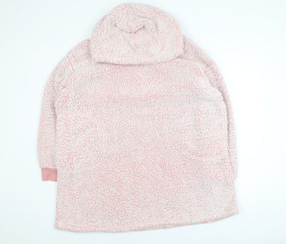 Primark Womens Pink Fleece Hooded Nightshirt XS Winter Warm