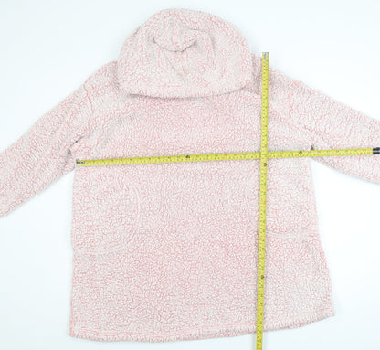 Primark Womens Pink Fleece Hooded Nightshirt XS Winter Warm