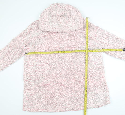 Primark Womens Pink Fleece Hooded Nightshirt XS Winter Warm