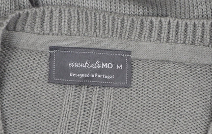 Essentials M Womens Green Cotton Button Cardigan Size M