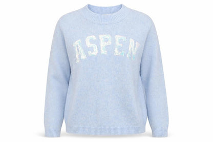 Primark Women Blue Sequin Aspen Pullover Jumper Size M