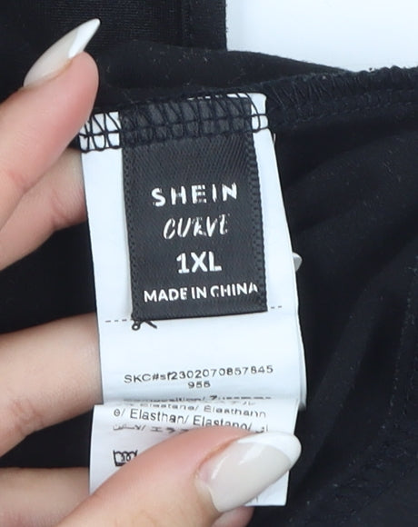 SHEIN Curve Black High Neck Sleeveless Tank Top Women’s XL