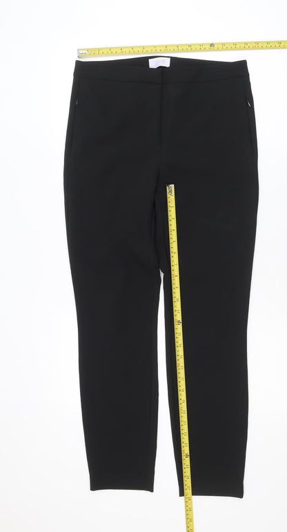 Savida Women’s Black Slim Trousers Size 12 Stretch Ponte Workwear