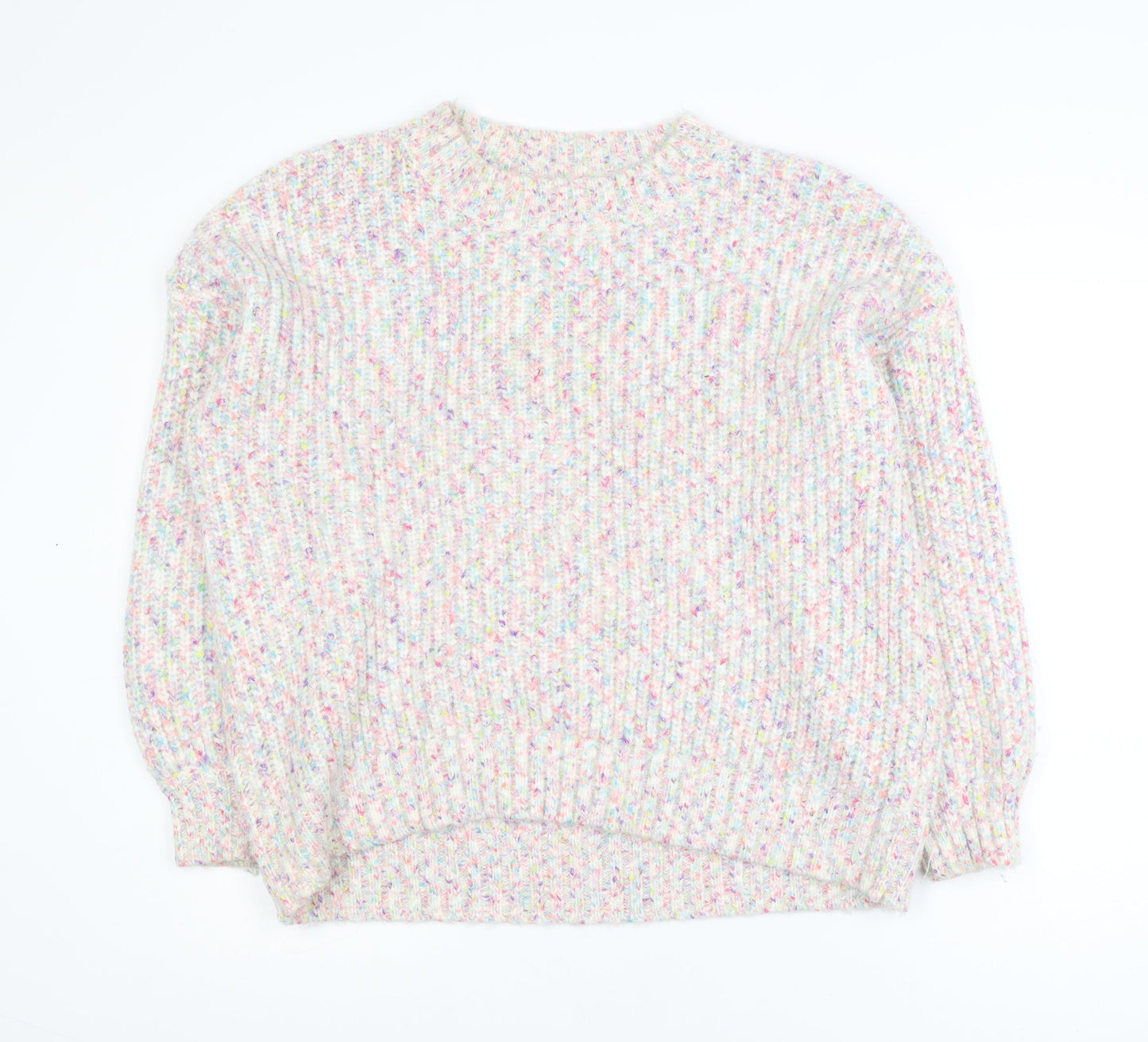 F&F Women’s Multicoloured Chunky-Knit Crew Neck Jumper Size 20