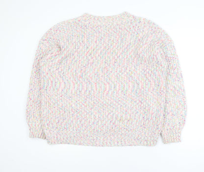 F&F Women’s Multicoloured Chunky-Knit Crew Neck Jumper Size 20