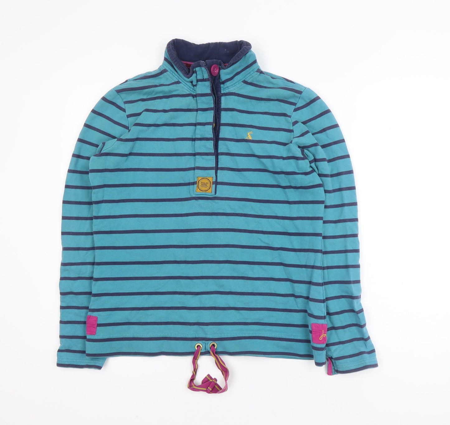 Joules Women’s Blue Striped Long Sleeve Cotton Tunic Top Size 12