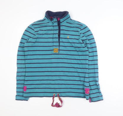 Joules Women’s Blue Striped Long Sleeve Cotton Tunic Top Size 12