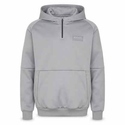 McKenzie Men's Grey 1/4 Zip Hoodie Pullover Size S Polyester Blend