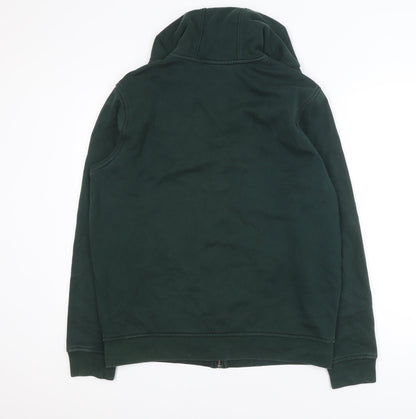 Lacoste Men's Green Full Zip Hoodie Size L Logo Cotton Blend