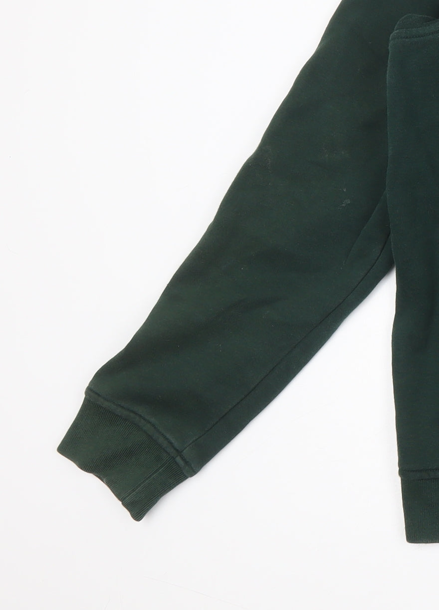 Lacoste Men's Green Full Zip Hoodie Size L Logo Cotton Blend