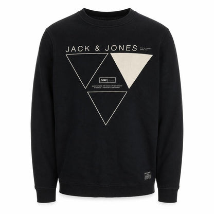 Jack & Jones Men's Black M Pullover Graphic Sweatshirt