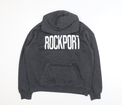 Bay State Gear Men's Grey Pullover Hoodie Small Rockport Logo Fleece