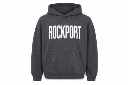 Bay State Apparel Men's Grey Pullover Hoodie Small Rockport Logo Fleece