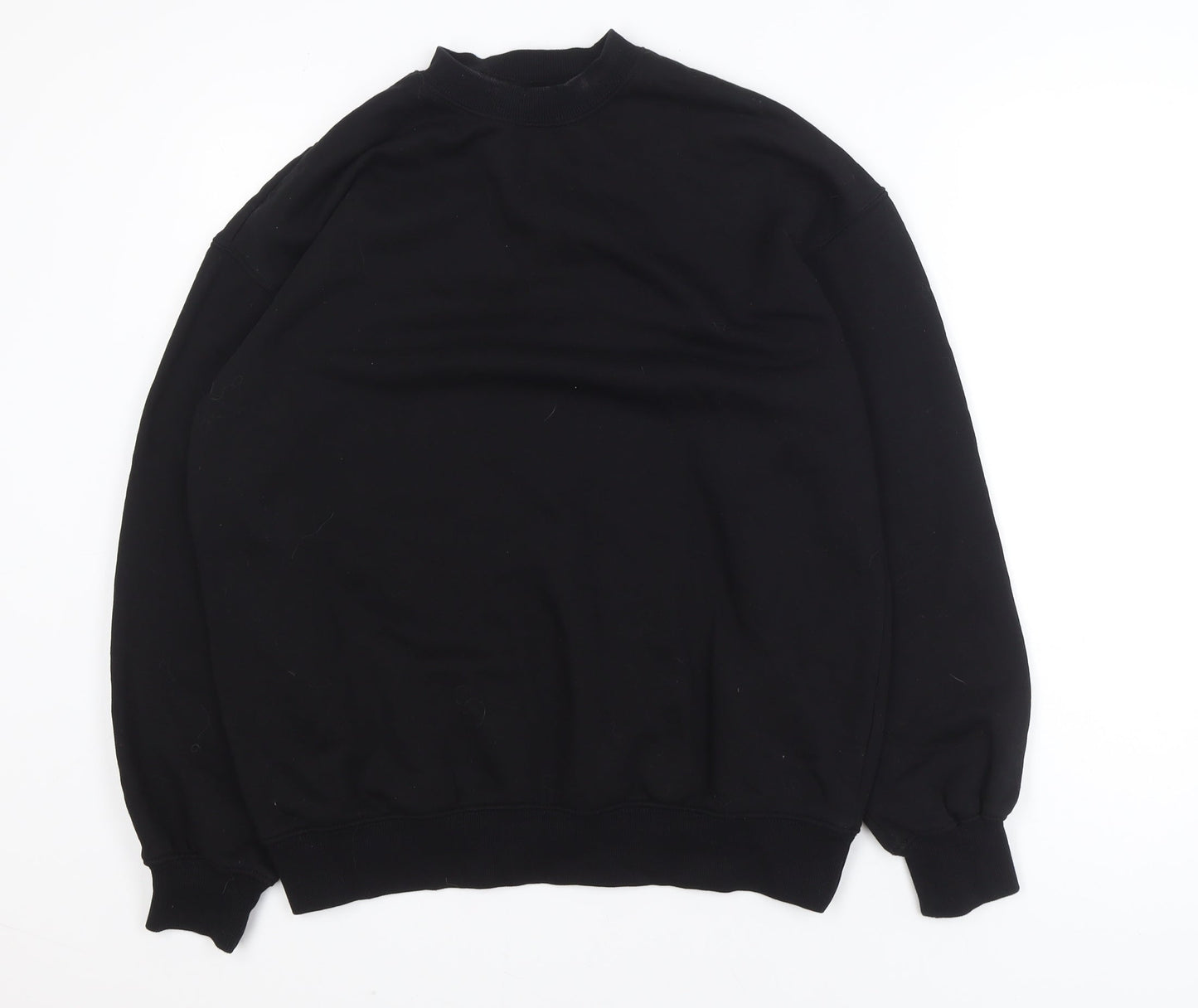 H&M Divided Women’s Black Pullover Sweatshirt Size S Cotton Blend