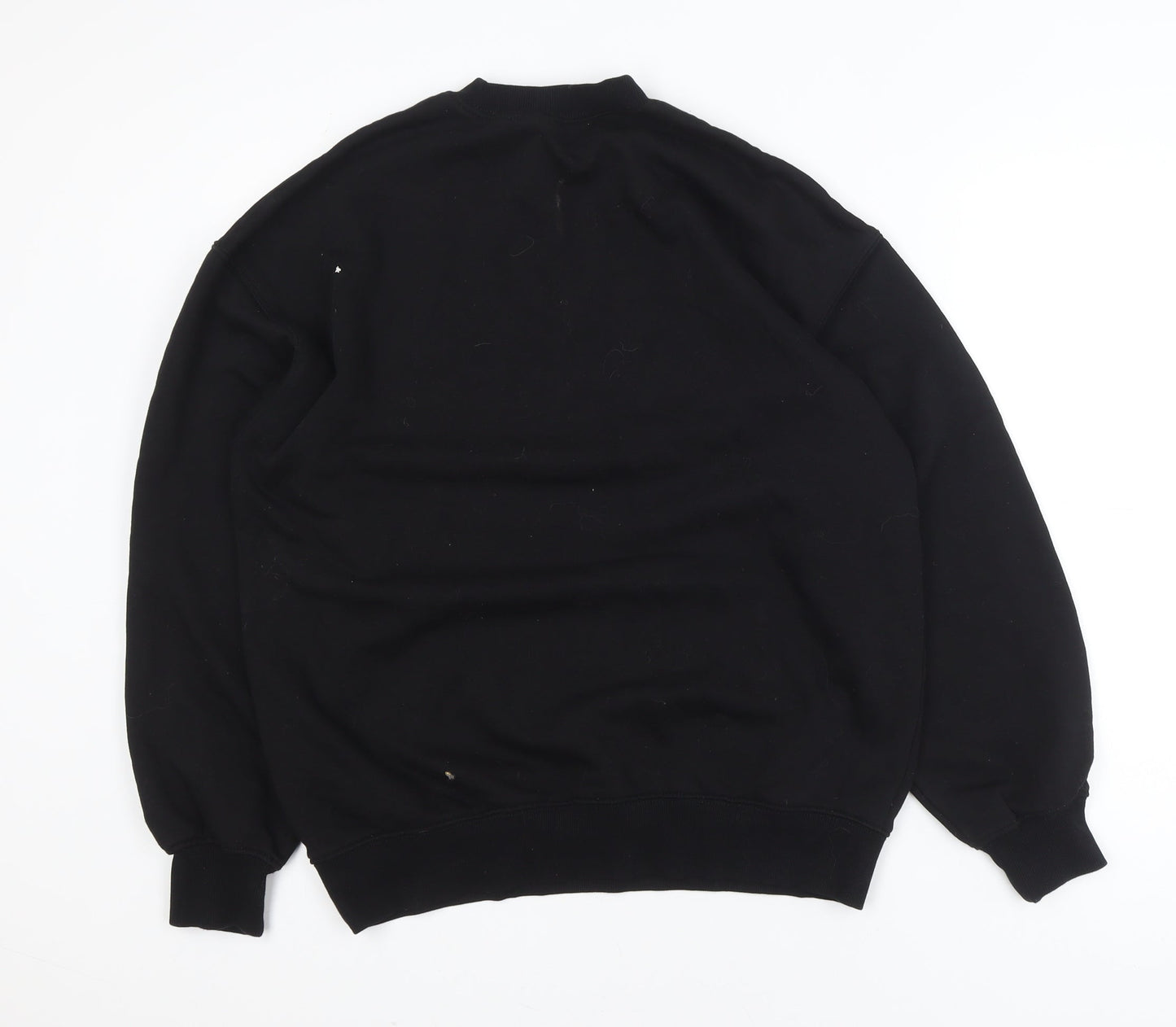H&M Divided Women’s Black Pullover Sweatshirt Size S Cotton Blend