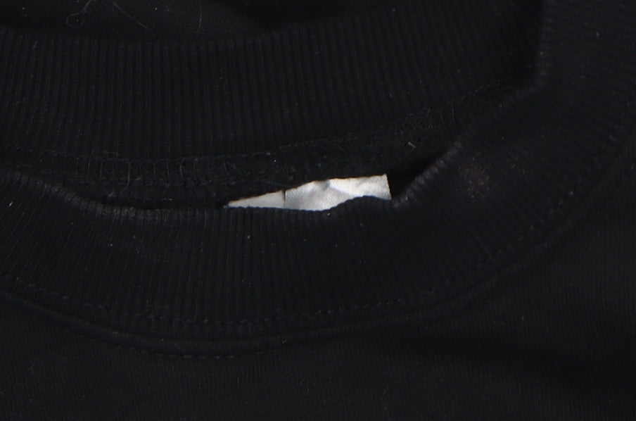 H&M Divided Women’s Black Pullover Sweatshirt Size S Cotton Blend