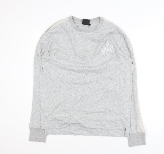 Bee Inspired Men's Grey Crew Neck Pullover Sweatshirt M