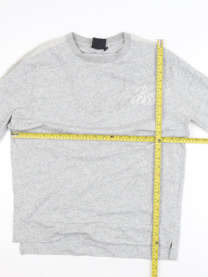 Bee Inspired Men's Grey Crew Neck Pullover Sweatshirt M