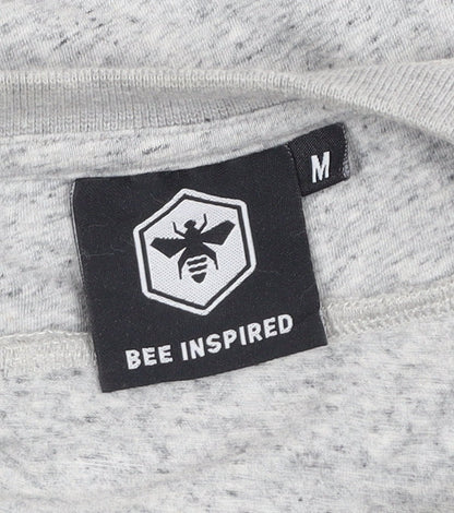 Bee Inspired Men's Grey Crew Neck Pullover Sweatshirt M