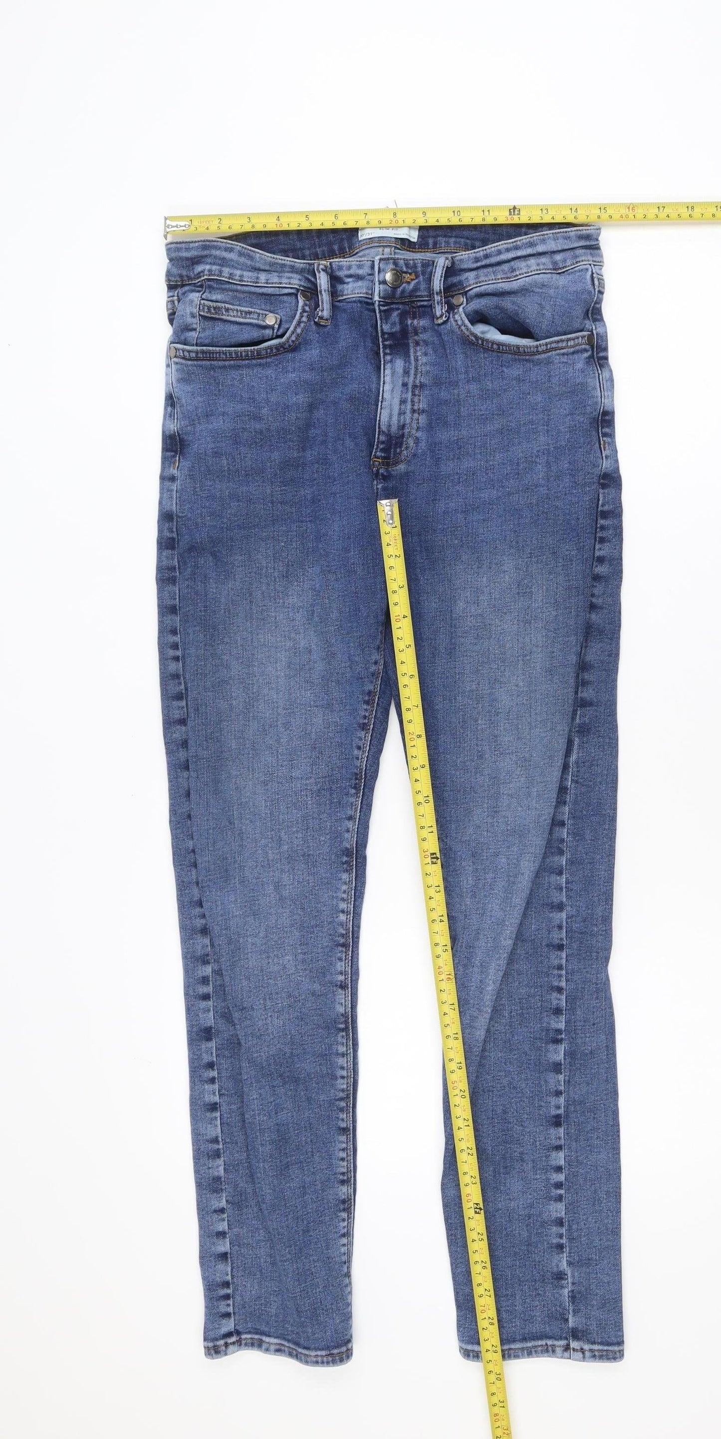 Marks and Spencer Women's Blue Skinny Jeans Size 12 30in Waist 31in Leg