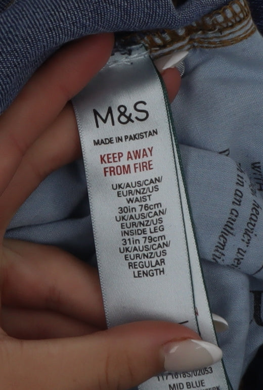 Marks and Spencer Women's Blue Skinny Jeans Size 12 30in Waist 31in Leg
