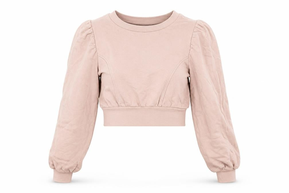 Miss Selfridge Women’s Beige Cropped Pullover Sweatshirt UK S
