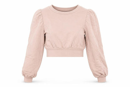 Miss Selfridge Women’s Beige Cropped Pullover Sweatshirt UK S