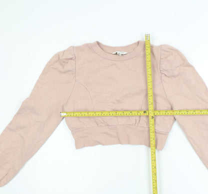 Miss Selfridge Women’s Beige Cropped Pullover Sweatshirt UK S
