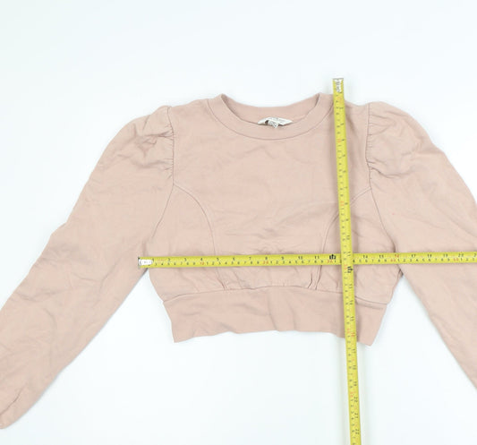 Miss Selfridge Women’s Beige Cropped Pullover Sweatshirt UK S