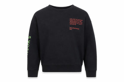 Nike Boys Black Graphic Pullover Sweatshirt Size Small 128-137cm