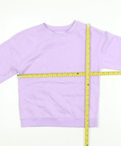 Primark Teens Lilac Pullover Sweatshirt 9-10Y Cotton Blend