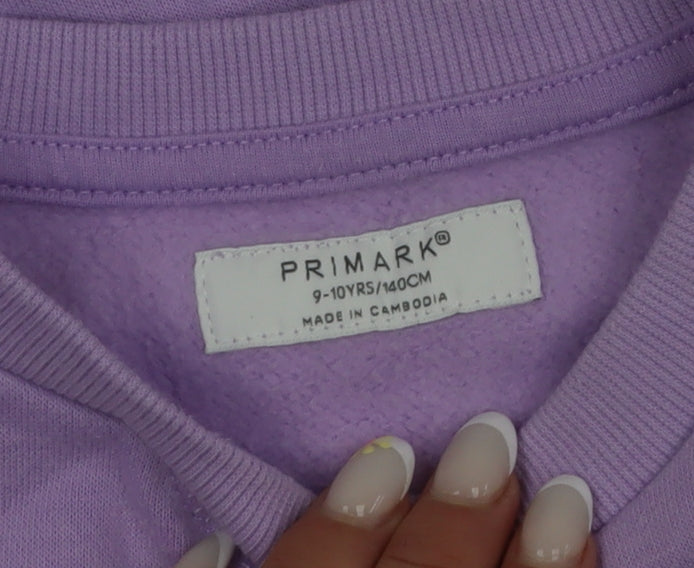 Primark Teens Lilac Pullover Sweatshirt 9-10Y Cotton Blend