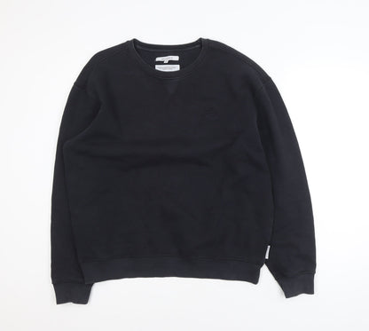 Bellfield Men's Black Medium Pullover Sweatshirt Regular Fit