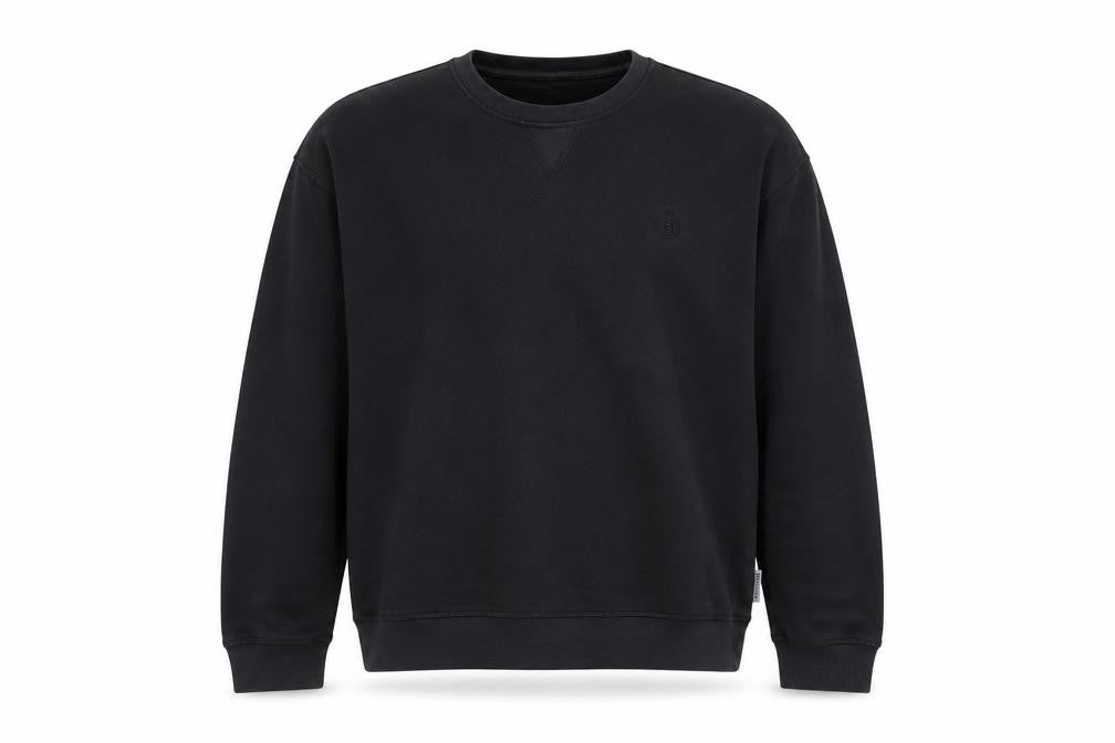 Bellfield Men's Black Medium Pullover Sweatshirt Regular Fit