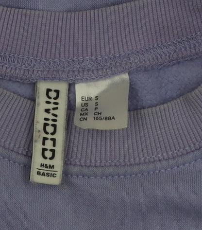H&M Divided Women Lilac Crew Neck Pullover Sweatshirt Size S