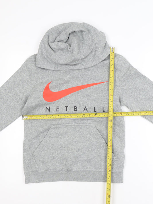 Nike Unisex Grey S Pullover Hoodie Sports Netball Sweatshirt