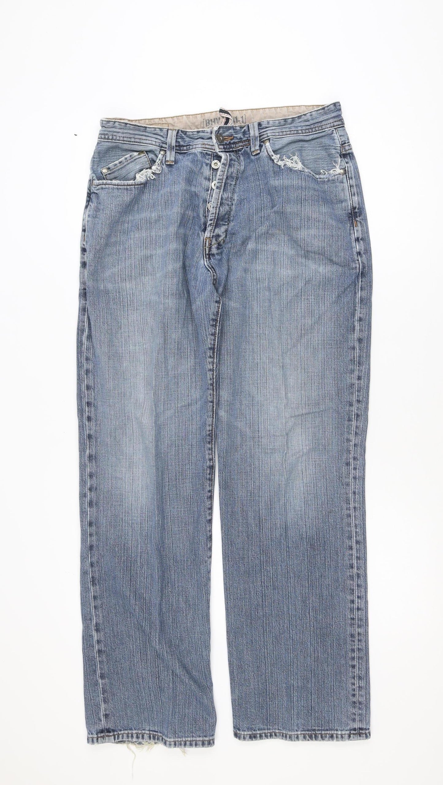 Marks and Spencer Women's Blue Straight Jeans Size 16 Regular Fit