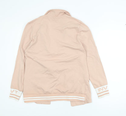 Megi Collection Women Beige Cotton Blend Blazer S-M Casual Long Sleeve
