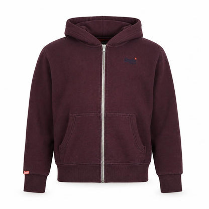Superdry Men's Brown Medium Full Zip Hooded Basic Jacket