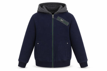 BC Clothing Boys Navy Full Zip Hoodie M (7-8 Years) Cotton Blend