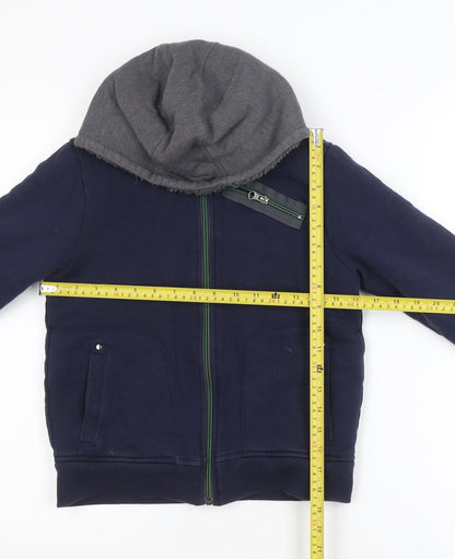 BC Clothing Boys Navy Full Zip Hoodie M (7-8 Years) Cotton Blend