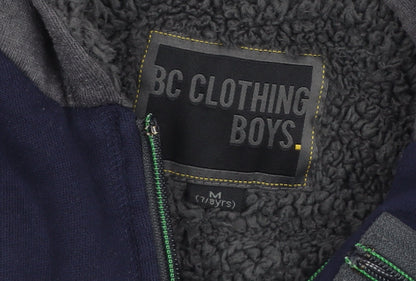 BC Clothing Boys Navy Full Zip Hoodie M (7-8 Years) Cotton Blend