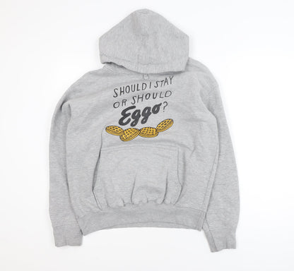 Casual Classics Men's Grey Pullover Hoodie M Funny Graphic Print