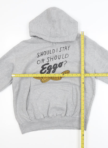 Casual Classics Men's Grey Pullover Hoodie M Funny Graphic Print