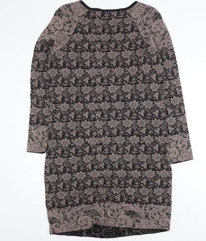 Marks and Spencer Per Una Women Brown Knit Shift Dress Size 16