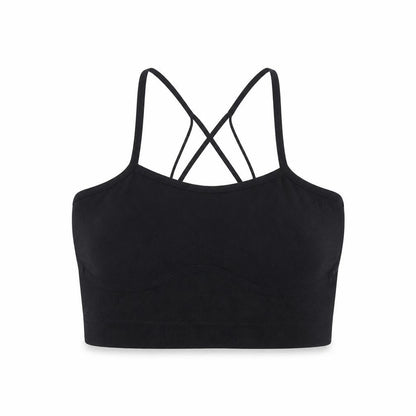 Lsunday Women's Black Slim Fit Strappy Yoga Tank Top S