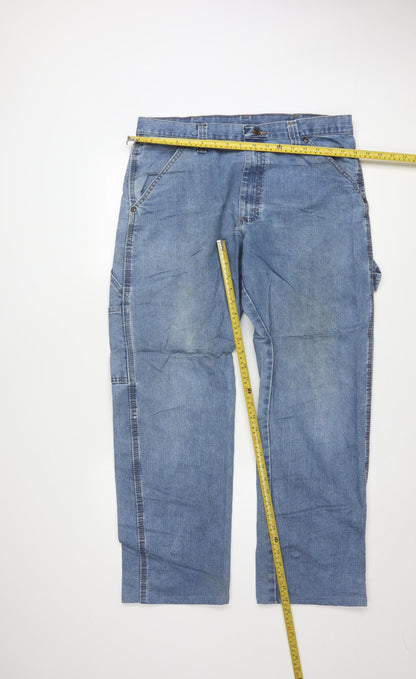 Wrangler Men's Blue Straight Fit Denim Jeans 34x32 Regular